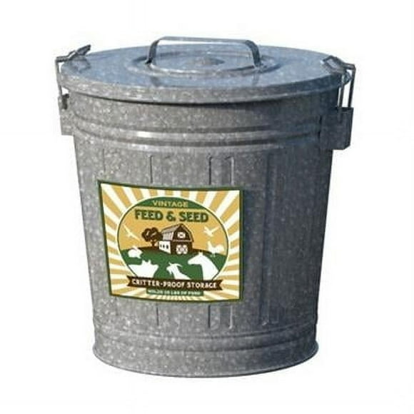 Woodlink 25 lb Bird Seed Storage Container - Metal Canister Tin with Locking Lid
