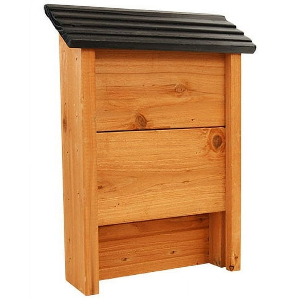 Woodlink Wooden Bat Shelter with Black Roof, 15 bats