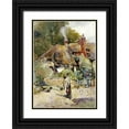 thumbnail image 1 of Woodlock, David 14x18 Black Ornate Wood Framed with Double Matting Museum Art Print Titled - Old Cottage at Sutton Courtney, Berkshire, 1 of 4