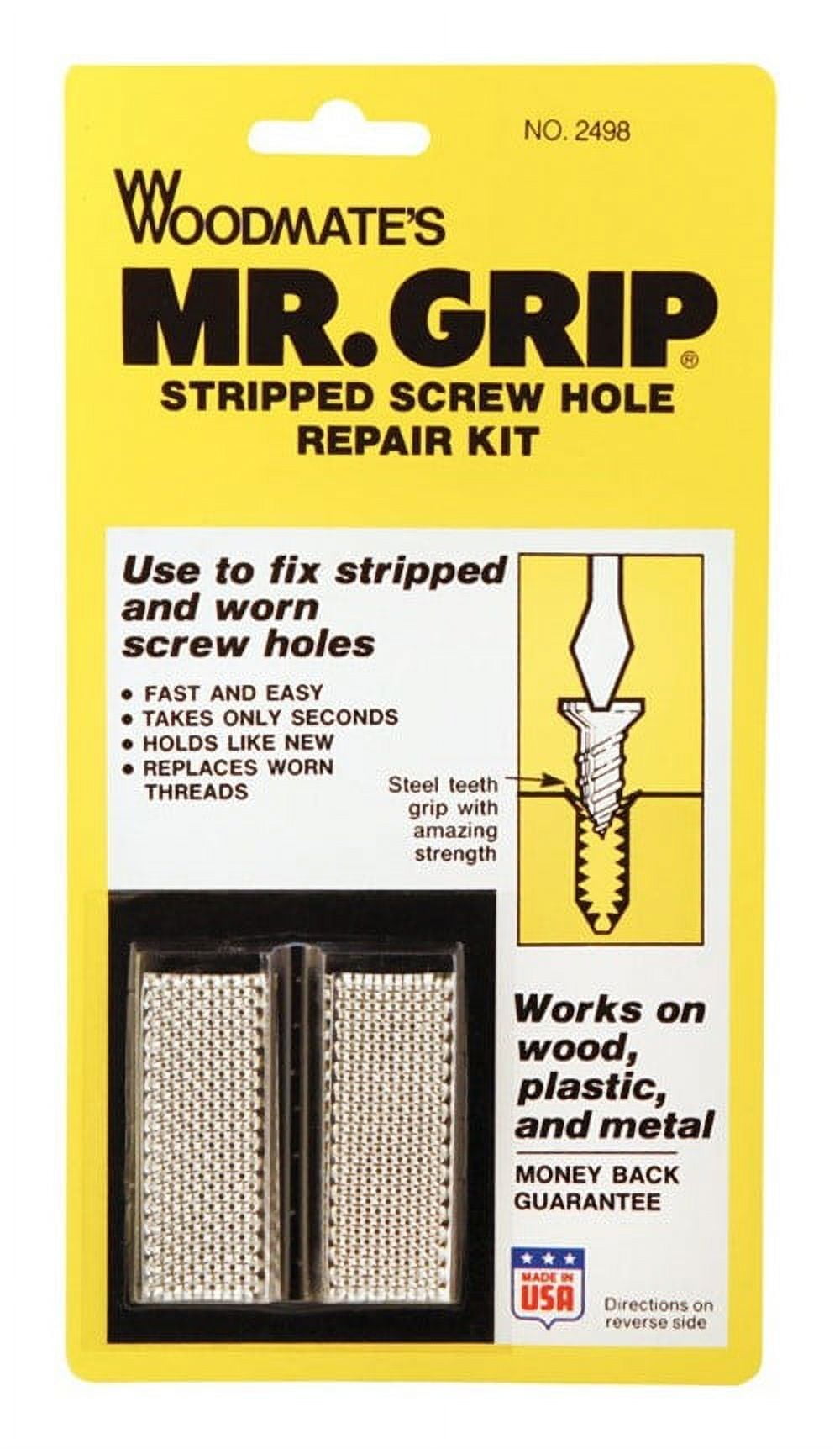 Woodmate 2498 Mr. Grip Screw Hole Repair Kit,Steel,Pack of 1