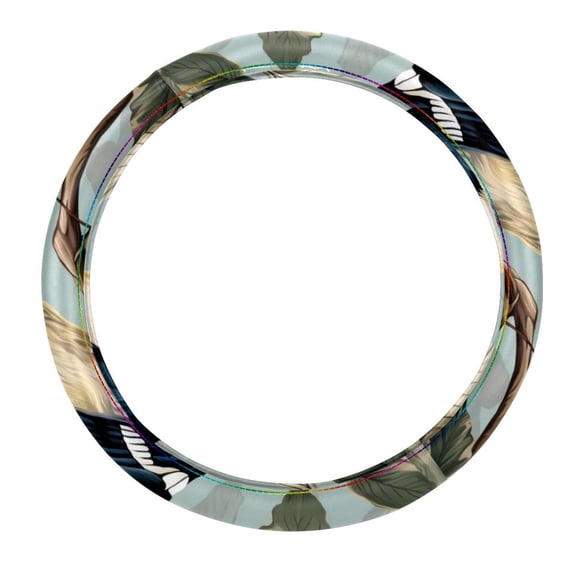 Woodpecker 14.5 Inch Printing PVC Leather Car Wheel Cover Auto Accessories Steer Steering Wheel Covers Car Wheel Covers
