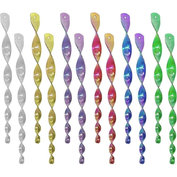 Woodpecker Bird Scare Devices,Reflective Scare Rods Control Device to Keep Birds Away from Patio Pool(Christmas Reflective Strip Hanging Home as Decoration