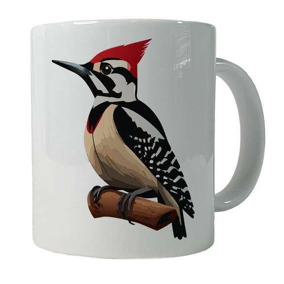 Woodpecker Bird on Branch 11oz Ceramic Coffee Mug