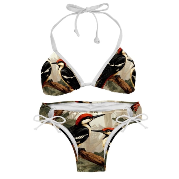 Woodpecker Detachable Sponge Adjustable Strap Bikini Set Two-Pack Bikinis,Swimsuits,Beachwear