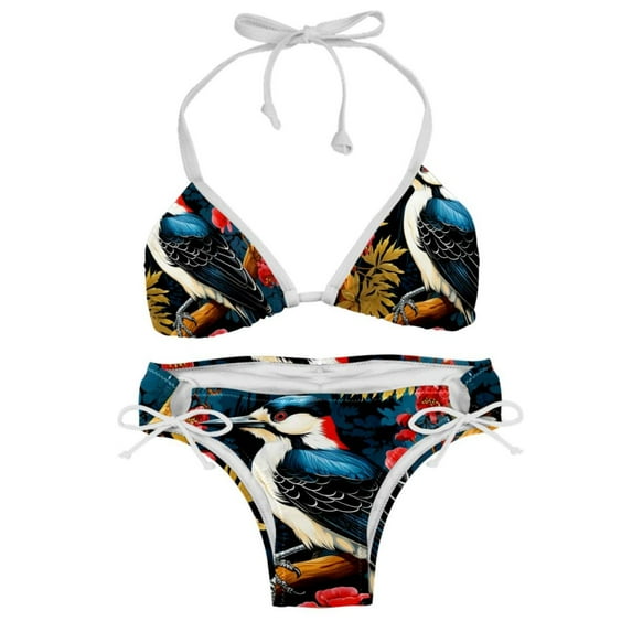 Woodpecker Detachable Sponge Adjustable Strap Bikini Set Two-Pack - Versatile Swim Suit Set