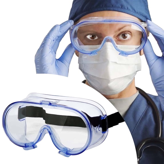 Woodpecker Full Sealed Safety Goggles over Glasses Anti Fog Clear Lens Lab Eye Protective