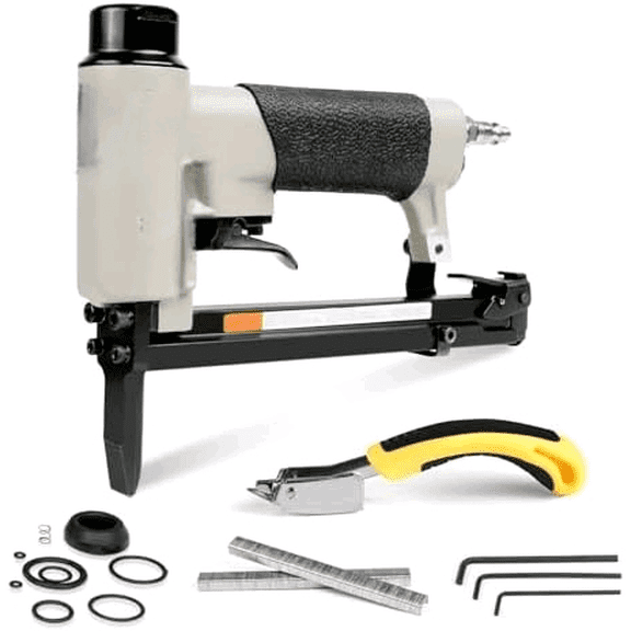 Woodpecker HN7116 Pneumatic Upholstery Stapler with Long Nose 22 Gauge 3/8-Inch Crown Staples, 71 Series Air Staple Gun for Woodworking, 1/4" to 5/8"$$