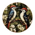 thumbnail image 1 of Woodpecker Microfiber Leather Round Coasters (6PCS) - 11x11 cm/4.3x4.3 in Set for Drinks,and Durable Beverage Coasters with Holder - Your Table Surface and Enhance Décor, 1 of 6