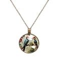 thumbnail image 1 of Woodpecker Necklace Personalized Custom Photo Round Pendant Adjustable Stainless Steel Necklaces with Gift Box for Men Women Mothers Valentine's Jewelry Gift, 1 of 6