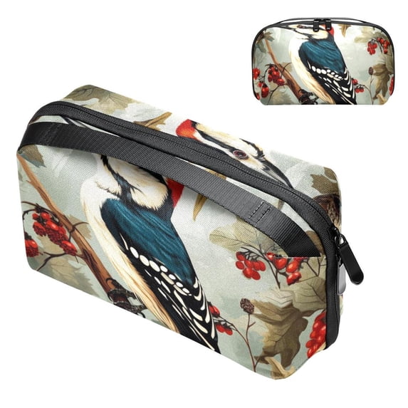 Woodpecker Portable Oxford Cloth Charger Case with Waterproof Design - 5.9x9.44x3.14 in - PC Case, Storage Pouch, Cable Organizer Desk, Cable Box Organizer