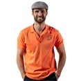thumbnail image 1 of Woodpecker Premium Men's Polo Golf Shirt. 100% Peruvian Cotton Made in Peru With The Finest Cotton. Orange / Coral color. Size Medium, 1 of 6