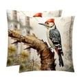 thumbnail image 1 of Woodpecker Set of 2 Velvet Throw Pillow Covers Inserts with 16x16, 18x18, 20x20 Inches Chair Pillow Covers - Unique Patterns for Throw Pillows for Various Occasions, 1 of 6