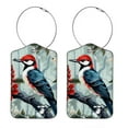 thumbnail image 1 of Woodpecker Square PU Leather Luggage Tags, 2 Pack, with Privacy Cover and Stainless Steel Ring - Suitable for Travel, Backpack, Handbag - Bag Tags, Handbag Tags, 1 of 7
