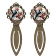 thumbnail image 1 of Woodpecker Stylish and Durable Vintage Copper-Colored Lace Bookmarks - Set of 2 Stainless Steel Bookmarks, Gift for Book Lovers and Readers, 1 of 5