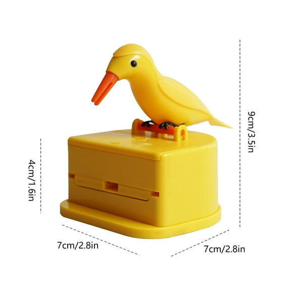 Woodpecker Toothpick Dispenser Little Bird Push-type Automatic Toothpick Holder with a Toothpick Box Portable Plastic Kitchen Decoration Telescopic Toothpick Box for Home