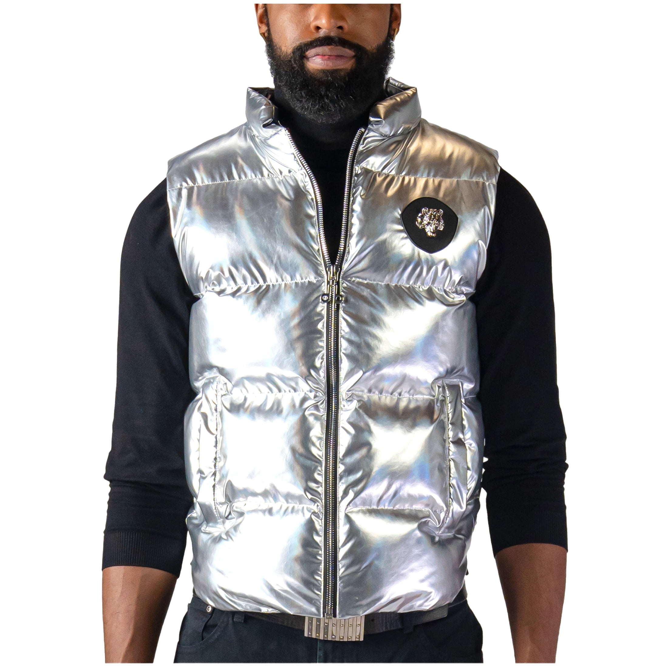 Woodpecker Unisex Puffer Vest Silver XL - Walmart.com
