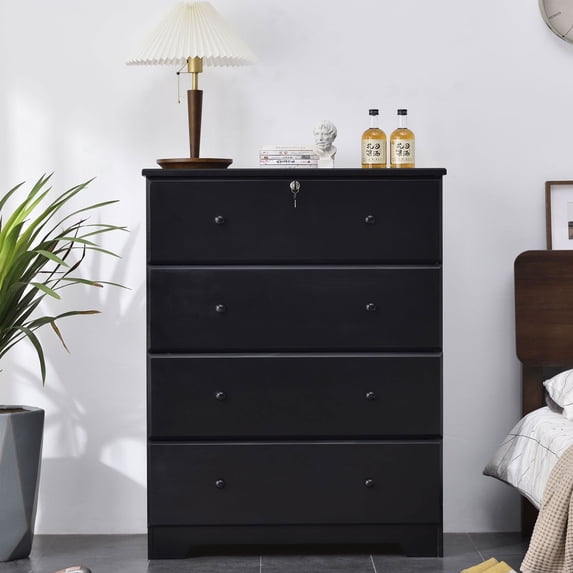 Woodpecker's Inc Solid Pine Wood 4 Drawer Chest