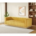 thumbnail image 1 of Foxy Velvet Sofa in Mustard Yellow, 1 of 2
