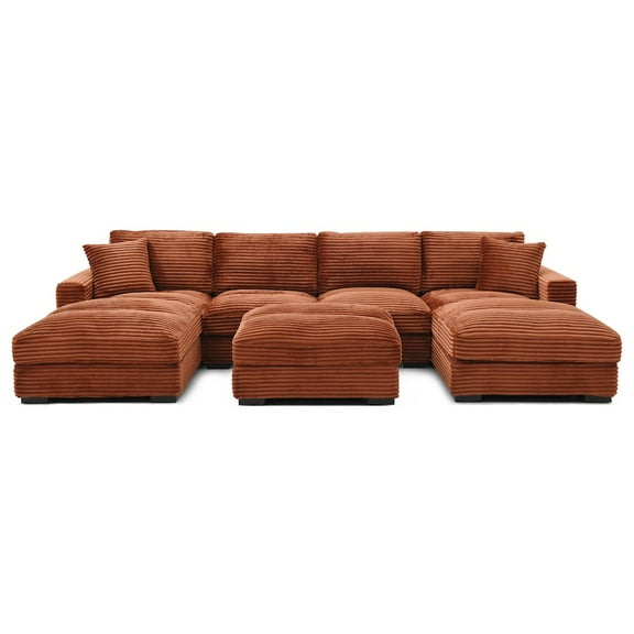 Scarlet Velvet Corduroy Sofa in Brown