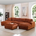 thumbnail image 1 of Scarlet Velvet Corduroy Sofa in Brown, 1 of 2