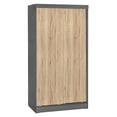 thumbnail image 1 of Woodpeckers Furniture and Mattress Modern Wood Double Sliding Door Wardrobe, 1 of 3