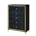 thumbnail image 1 of Woodpeckers Furniture and Mattress 5-Drawer Chest Dresser with Gold Legs and Gold Trim - Fully Assembled, 1 of 3