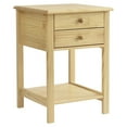 thumbnail image 1 of Woodpeckers Furniture and Mattress Solid Pine 2 Drawer Nightstand Natural Bedside Table, Natural-Color:Natural,Material:Wood, 1 of 3