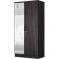 thumbnail image 1 of Woodpeckers Furniture and Mattress Two Door Armoire Wardrobe with Mirror, 1 of 2