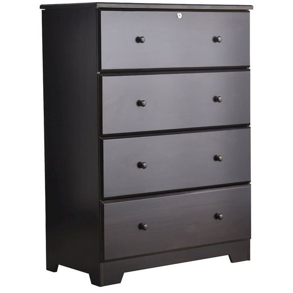 Woodpeckers Furniture and Mattress WPfurniture Isabela Collection Solid Pine Wood 4 Drawer Chest Dresser