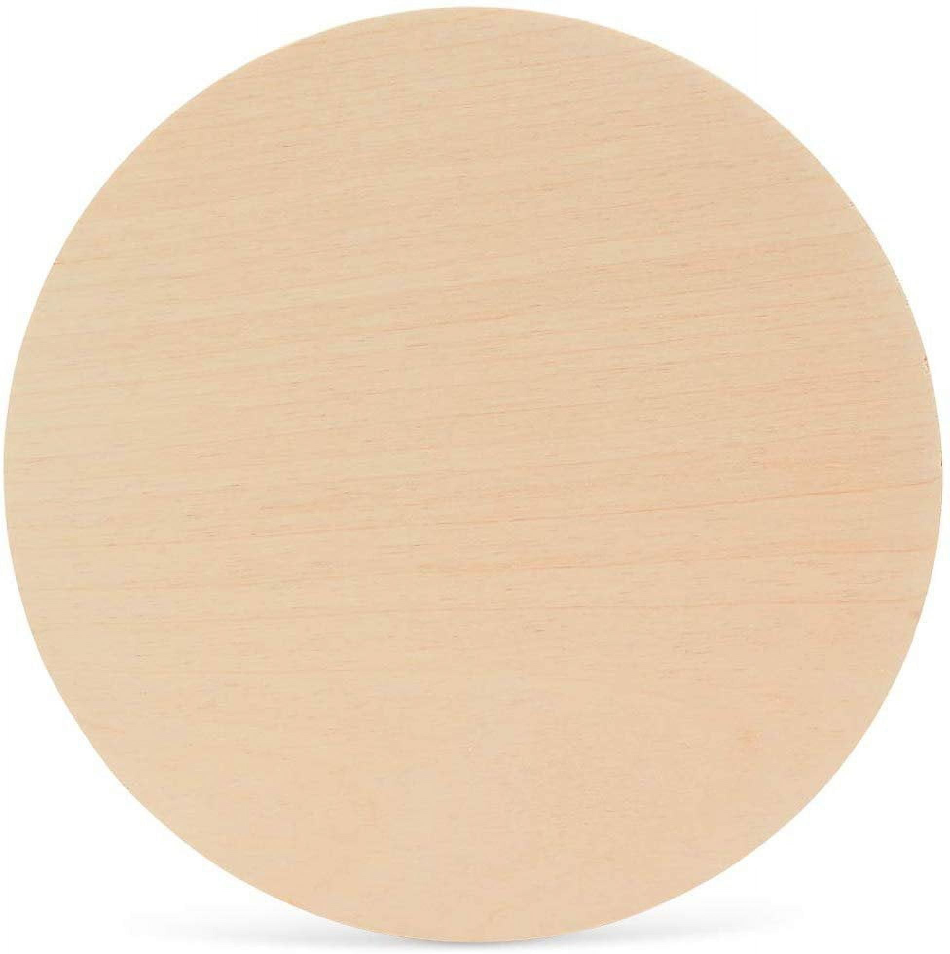 Unfinished Wood Round Discs, Domed Wooden Circle for Crafts, Woodpeckers