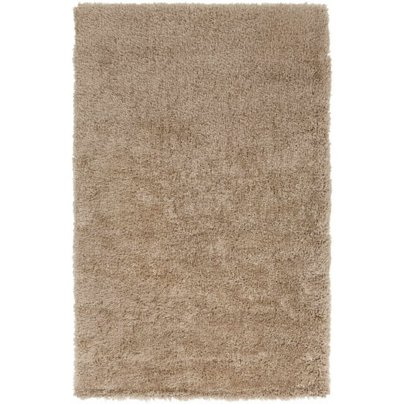 Hauteloom Woodridge Living Room, Bedroom Area Rug - Shags - Plush Pile - Tan - 5' x 8'