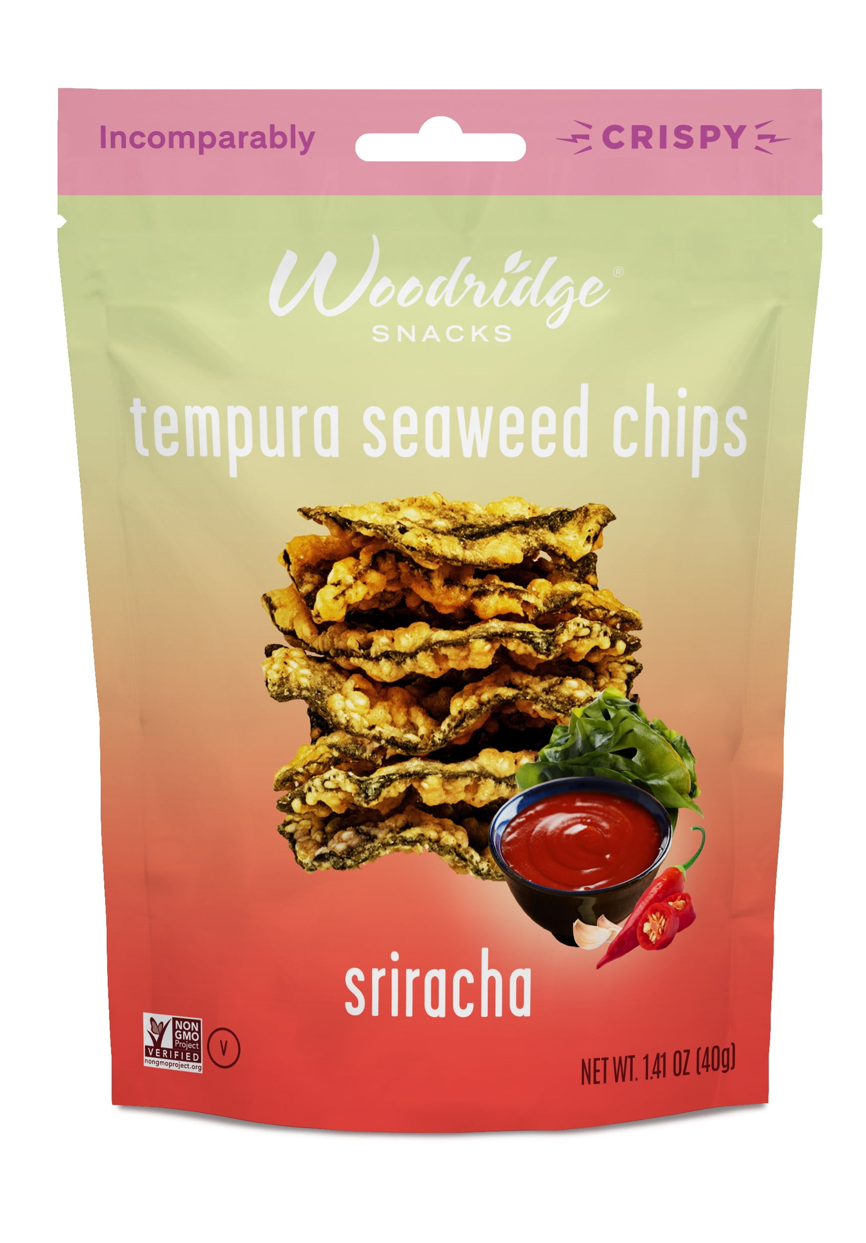 Woodridge Sriracha Tempura Seaweed Chips, 1.41 oz