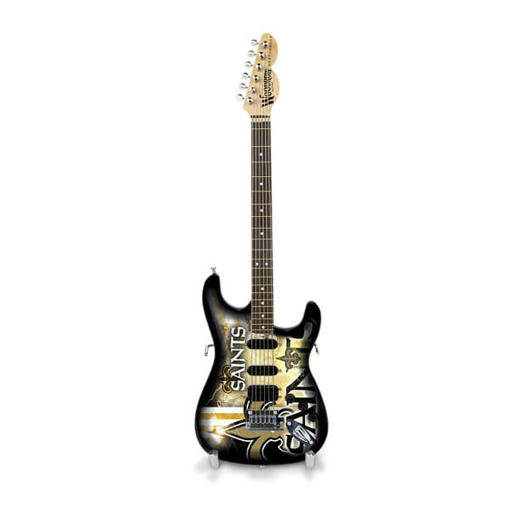 Woodrow Guitar Officially Licensed NFL New Orleans Saints Mini Electric Guitar