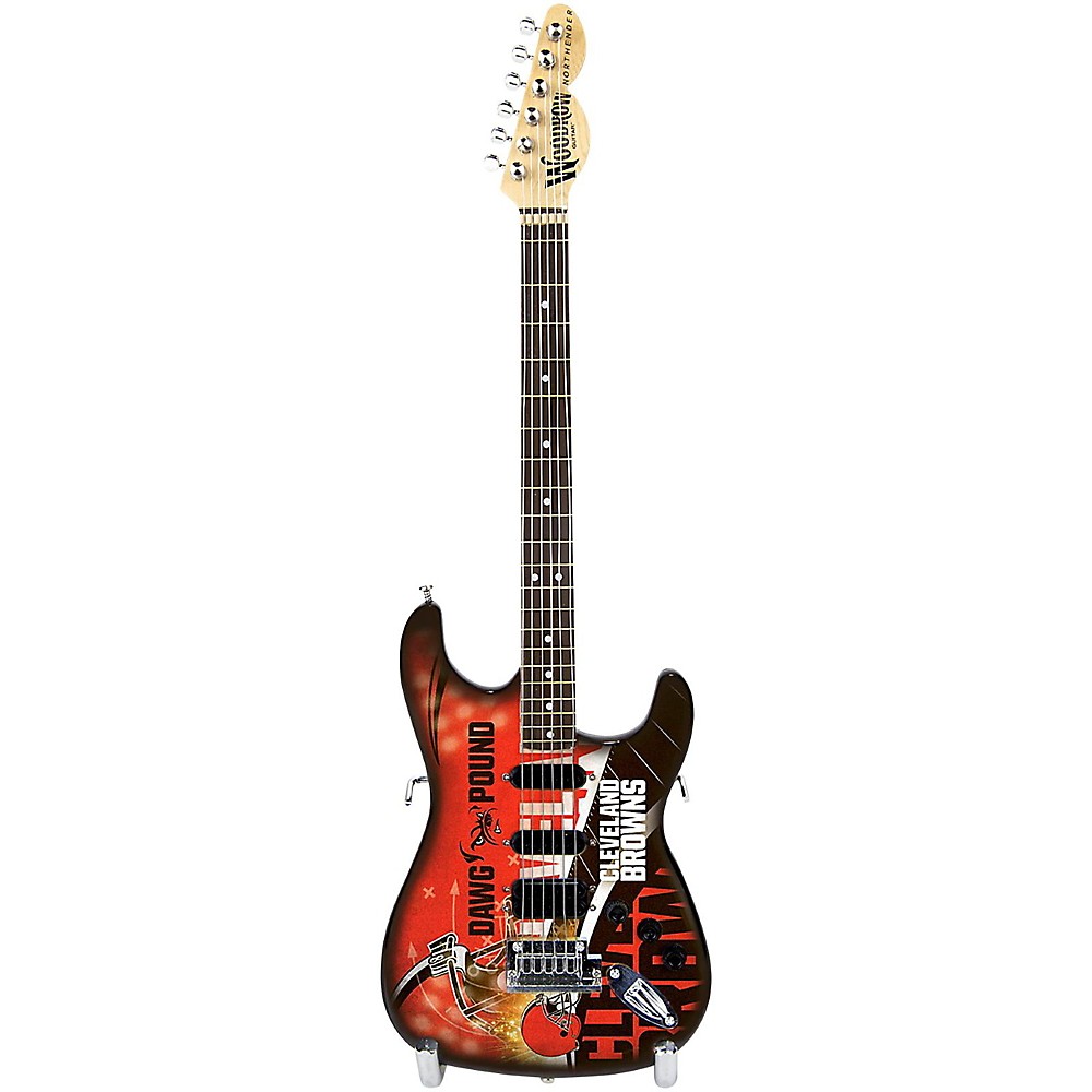 Woodrow Guitars NFL 10-In Mini Guitar Collectible New England