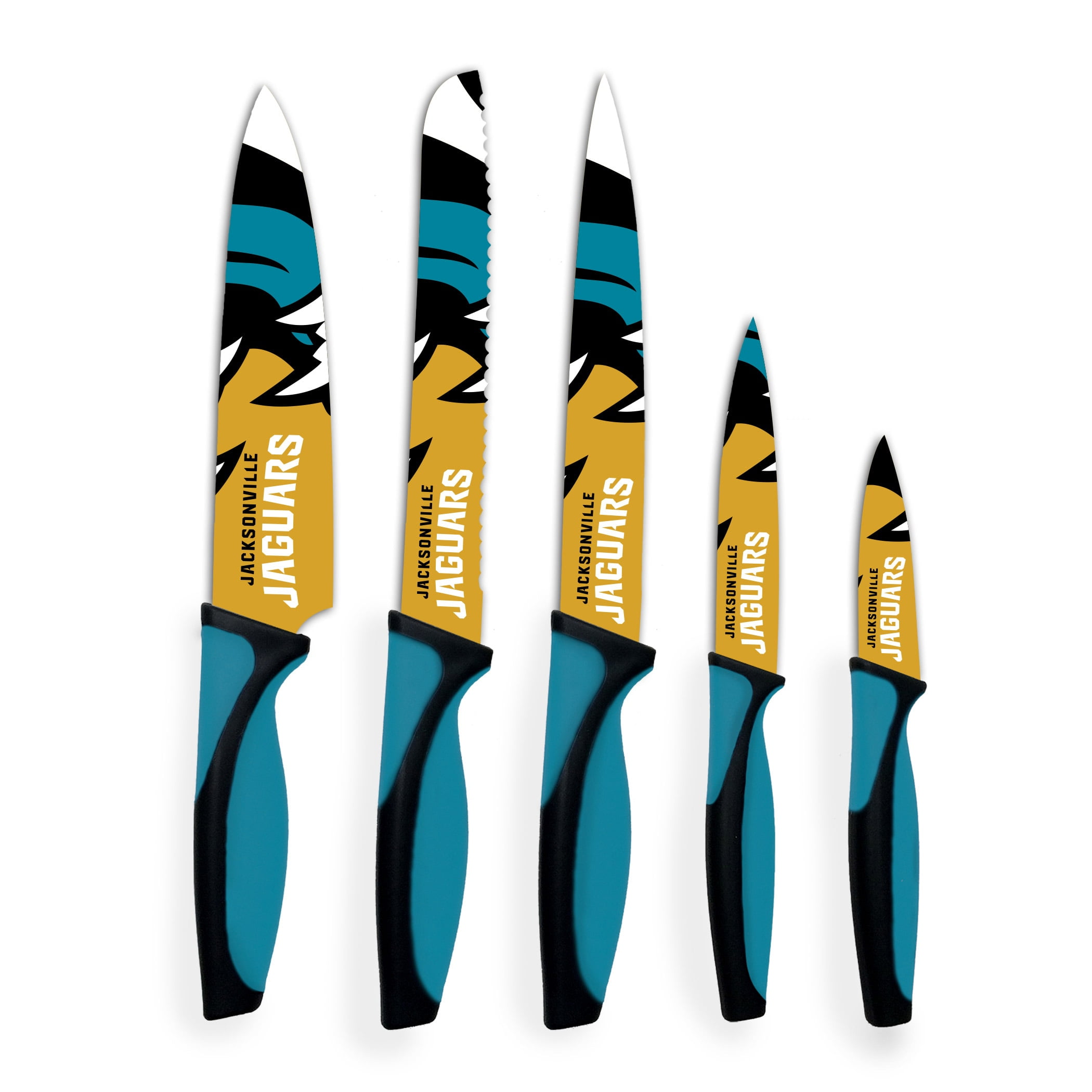 Jacksonville Jaguars Team Color Stainless Steel 5-Piece Kitchen Knife Set