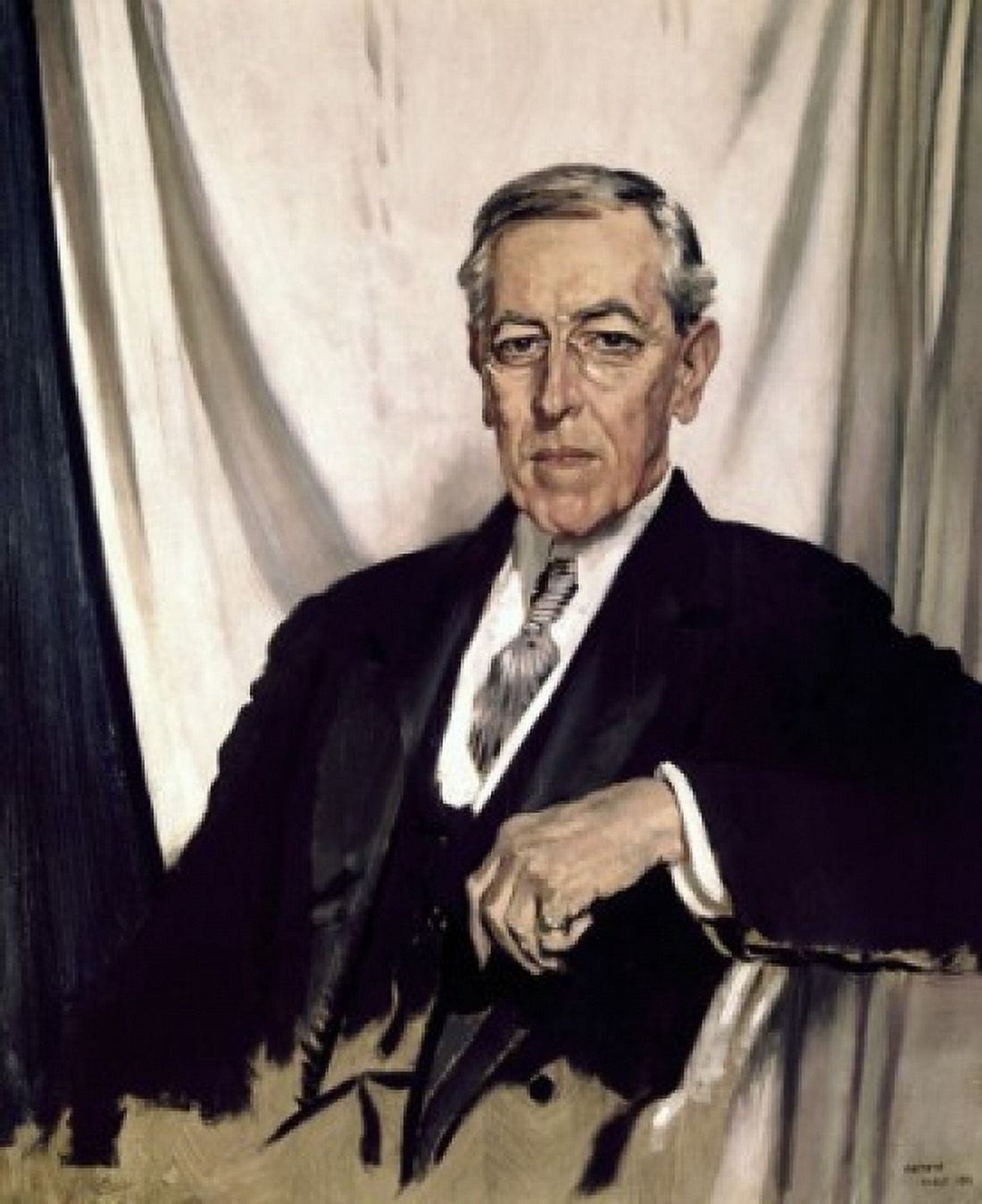 Woodrow Wilson William Newenham Orpen (1878-1931 British) Oil on canvas  White House Washington DC USA Canvas Art - William Newenham Orpen (24 x 36)