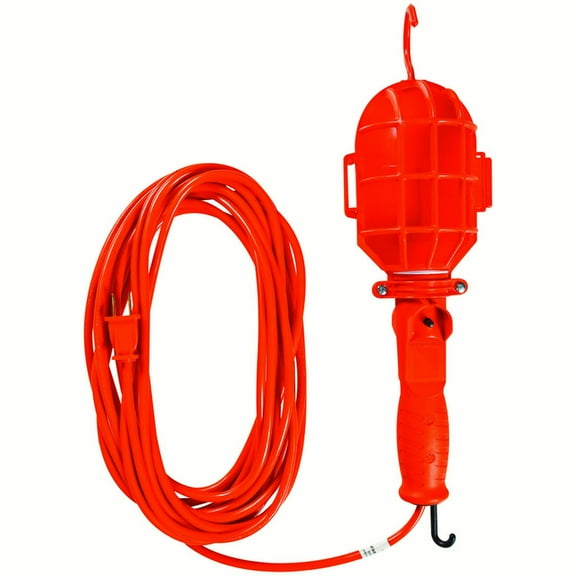Woods 0200 Extra Flexible Cord Trouble Light, 15', Orange