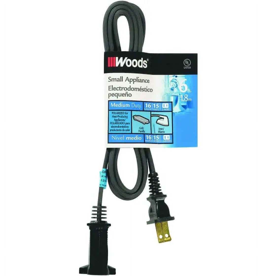 Woods 0292 16/2 By 6 Foot Appl/Heater Extension Cords, Each