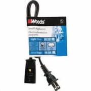 Coleman Cable Mini Plug Appliance Cord 0293 - Light-Duty HPN Neoprene - 2, Black
