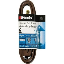 Woods 0600 Cube Extension Cord with Power Tap, 6-Foot, Brown
