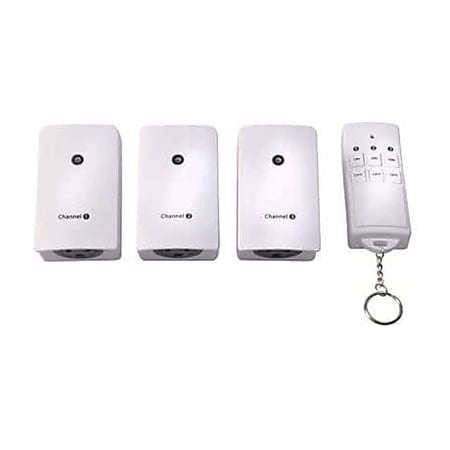 Woods 13569 13569WD Indoor Remote Controls 3PK, White/Orange