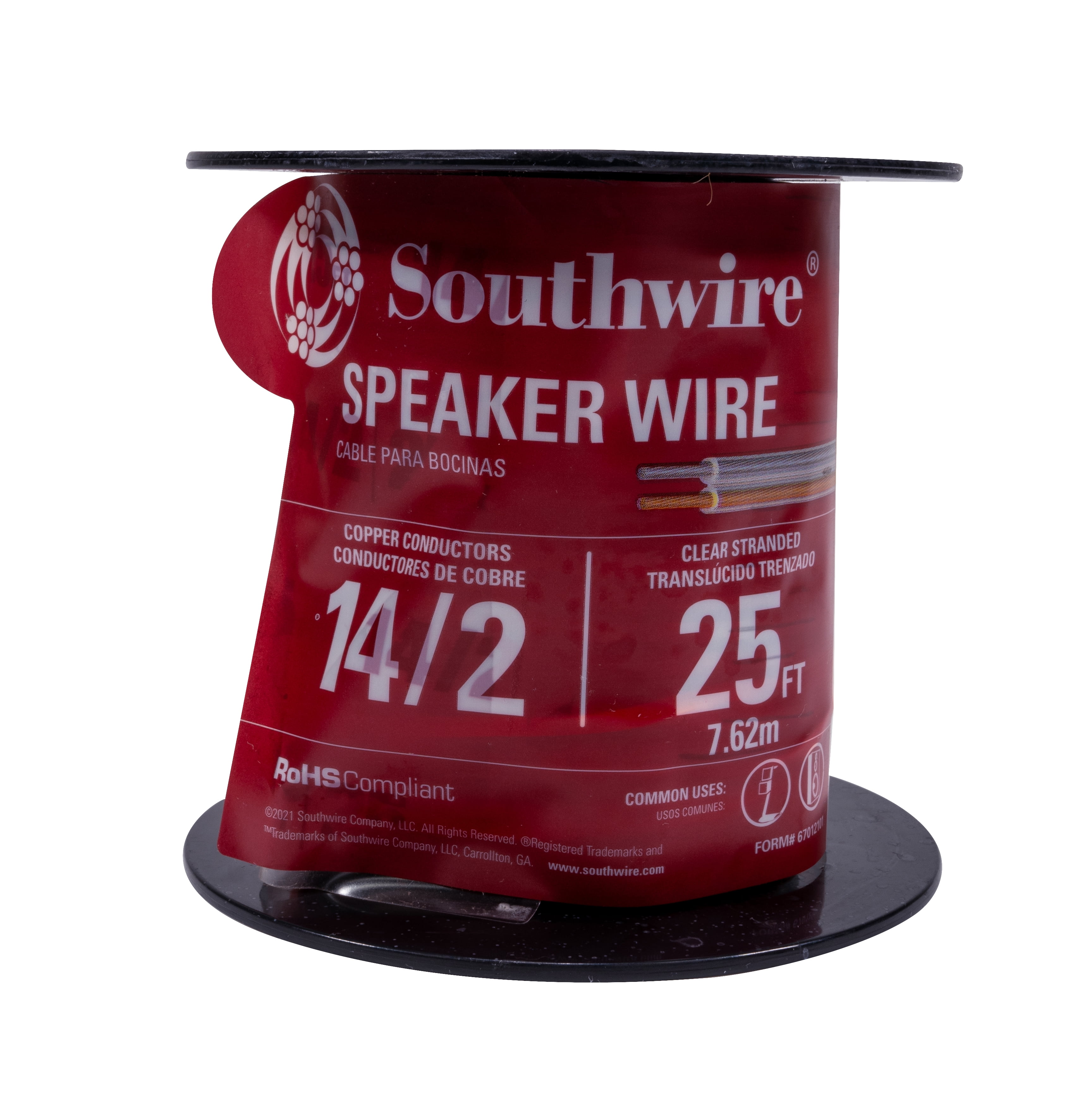 Southwire 14/2 Zip Speaker Clear 25' Roll - Walmart.com