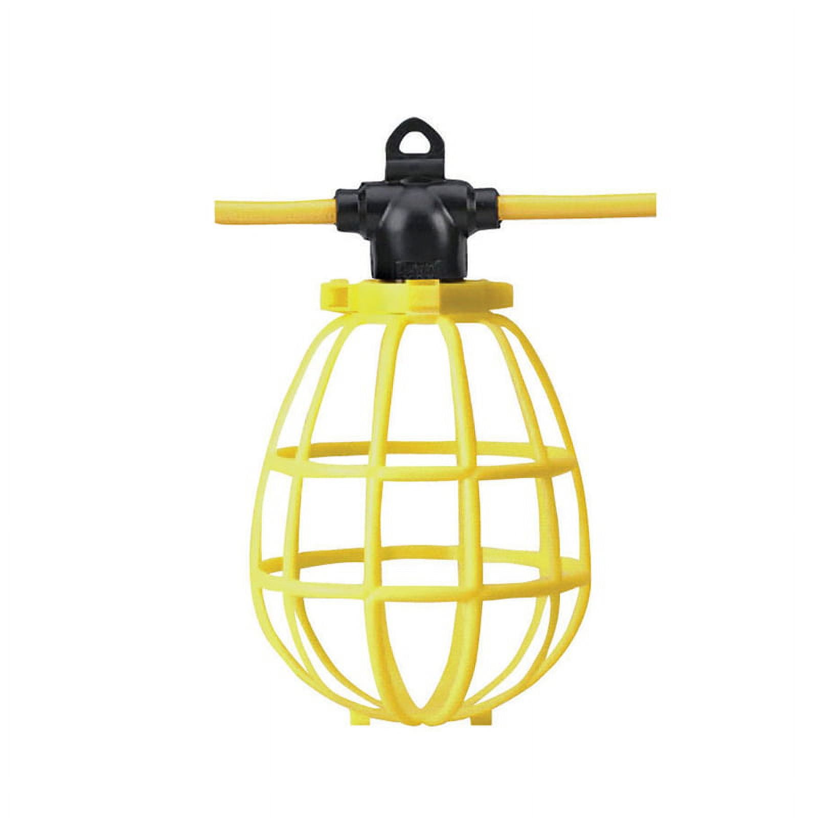 Yellow Battery Powered Outdoor LED String Lights with Plastic Guards
