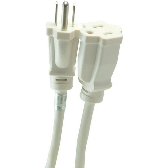 Woods 277563 outdoor extension cord with power block, 8-foot, white, 3 PACK