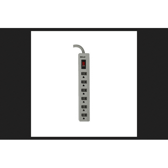 Woods 41345 - 6 Outlet Surge Protector with Overload Safety Feature 1.5 ft Cord