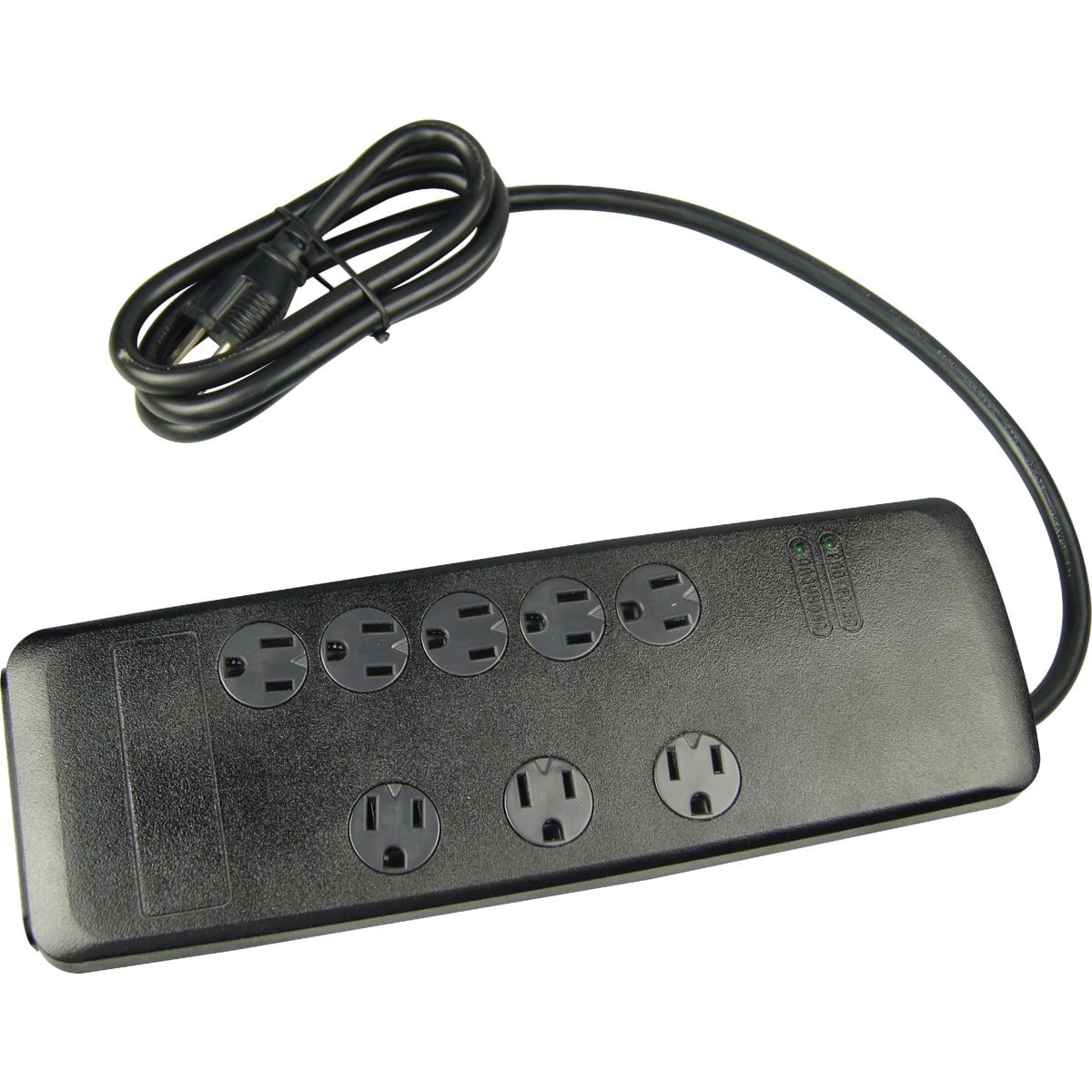Woods 41618 Surge Protector with Resettable Safety Overload Feature, 8 Outlets, 3540J of Protection, 6 Foot Cord, Black