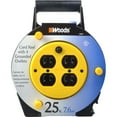 thumbnail image 1 of Woods 4907 16/3 25' Black/Yellow SJTW Extension Cord Reel with 4-Outlets, 1 of 6