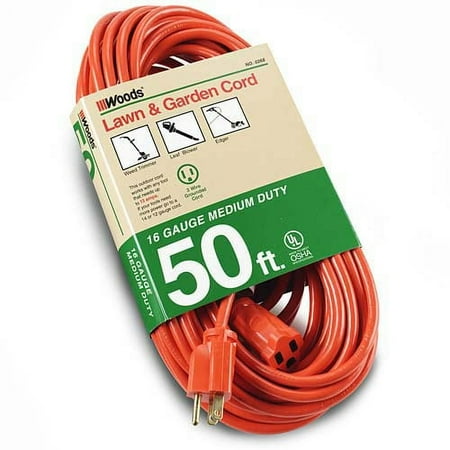 Woods 50 Foot Orange Outdoor Cord