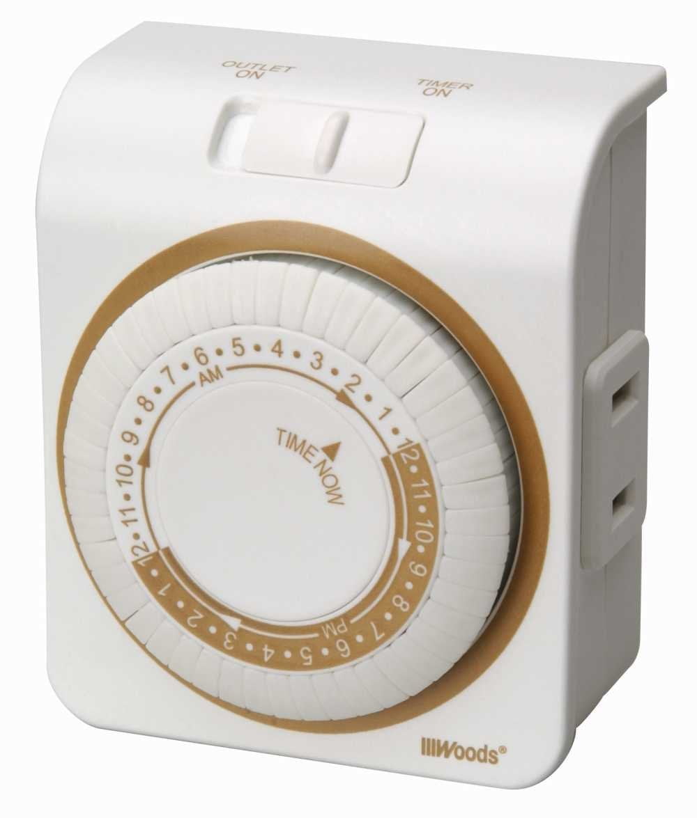Woods 50000 White 24 Hour Lamp & Appliance Timer