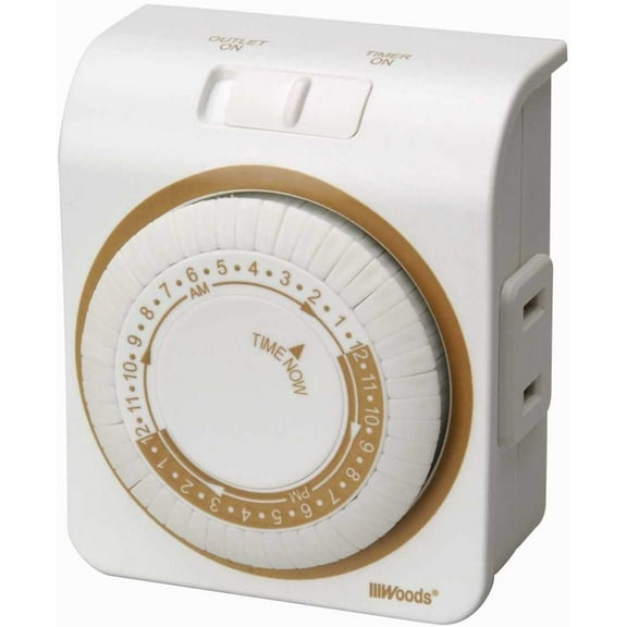 Woods 50000 White 24 Hour Lamp & Appliance Timer